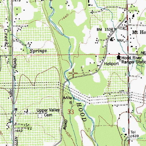 Topographic Map of Ziba Dimmick State Park (historical), OR