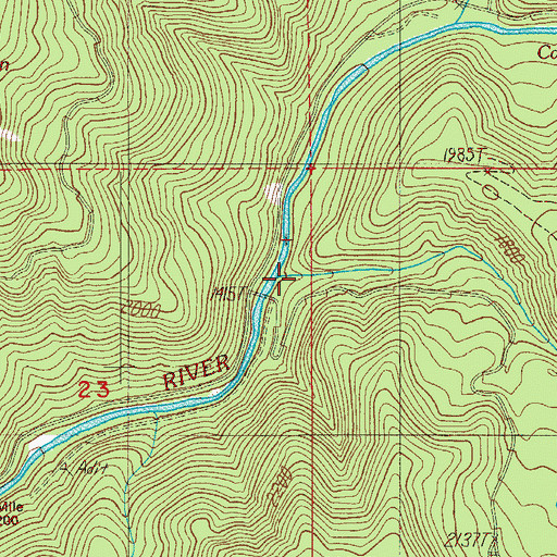 Topographic Map of Zinc Creek, OR