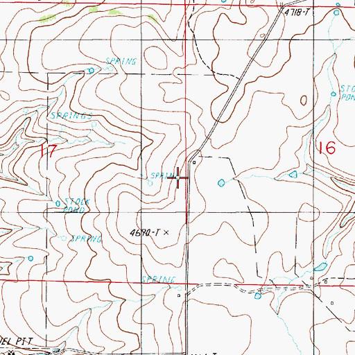 Topographic Map of Zumwalt School, OR