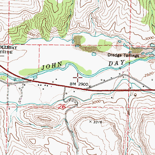 Topographic Map of Enterprise Ditch, OR