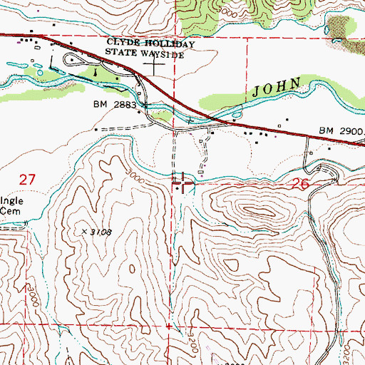 Topographic Map of Hadson Creek, OR
