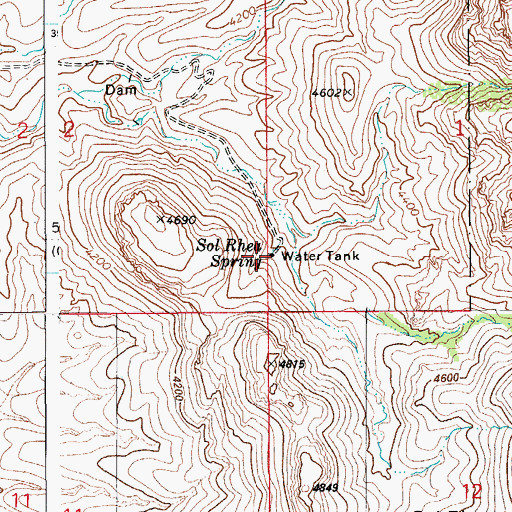 Topographic Map of Sol Rhea Spring, AZ