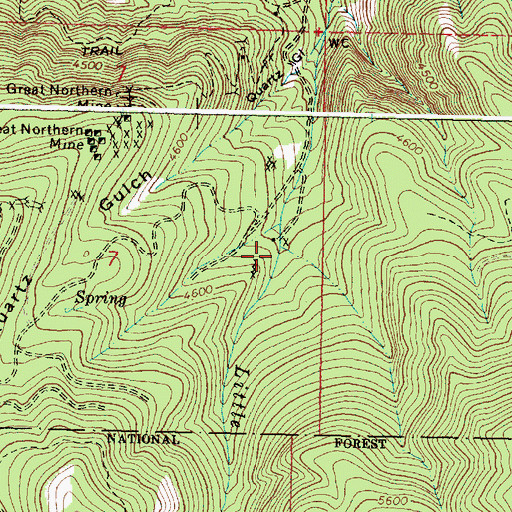 Topographic Map of Painters Gulch, OR