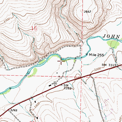 Topographic Map of West Fork Pine Creek, OR