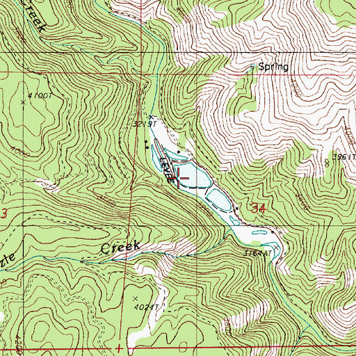 Topographic Map of Stoddard Reservoir, OR