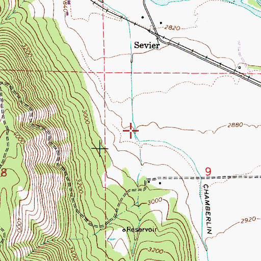 Topographic Map of Shell Creek, OR