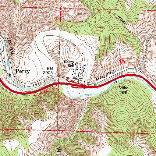 Topographic Map of Robbs Creek, OR
