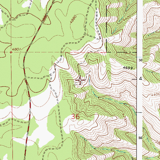 Topographic Map of Red Fir Spring, OR