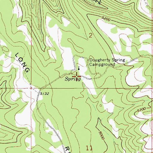 Topographic Map of Dougherty Spring, OR