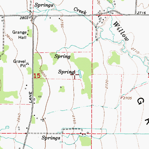 Topographic Map of York Reservoir, OR