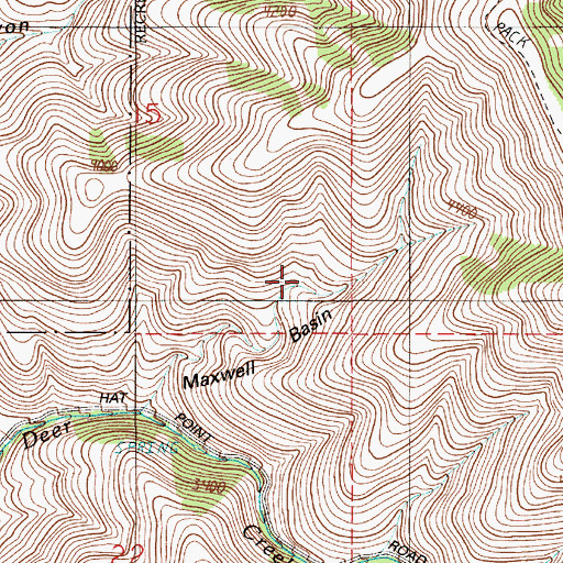 Topographic Map of Maxwell Basin, OR