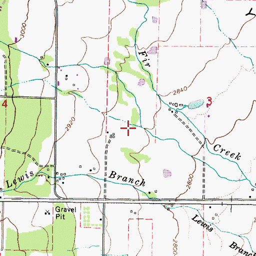 Topographic Map of Lanman Creek, OR