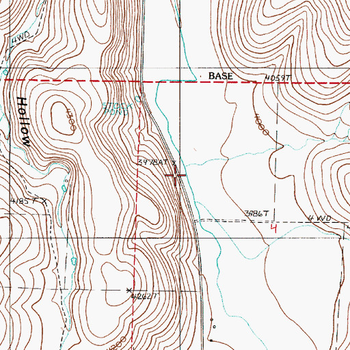 Topographic Map of Spring Creek, OR