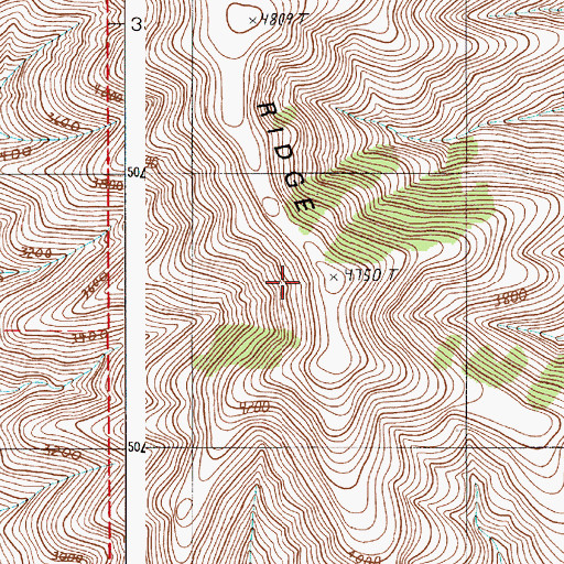 Topographic Map of Hartshorn Butte, OR