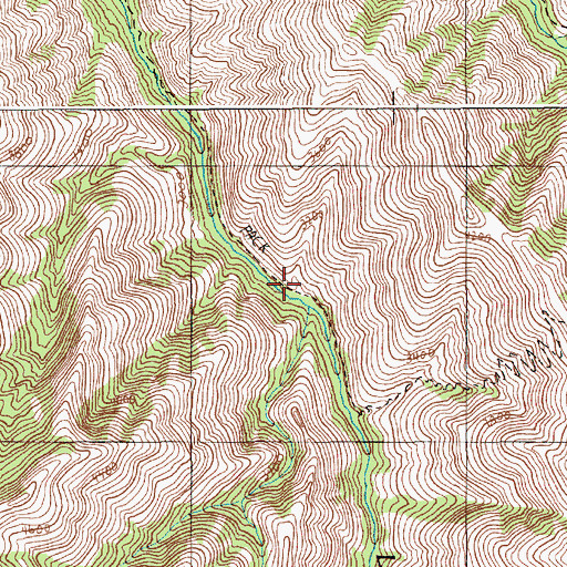 Topographic Map of Hangover Creek, OR
