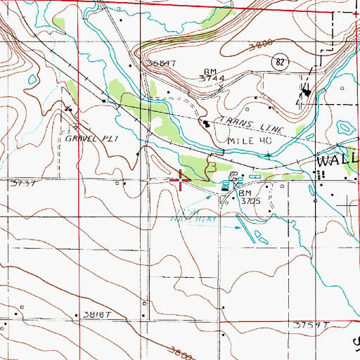 Topographic Map of Wallowa Ponds, OR