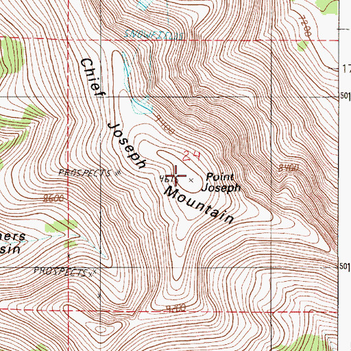 Topographic Map of Point Joseph, OR