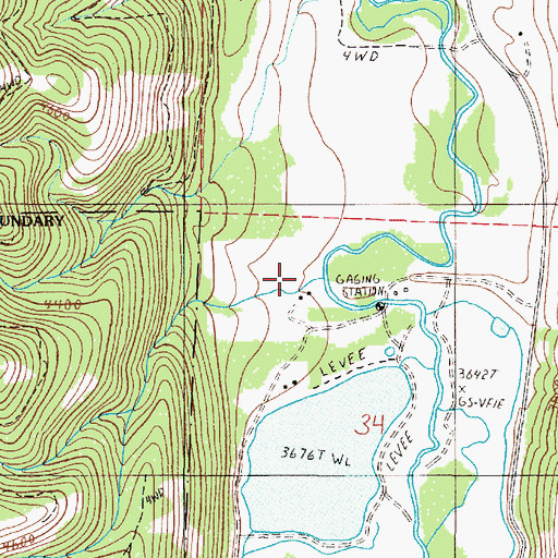 Topographic Map of Spring Creek, OR