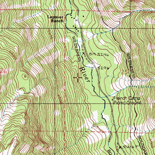 Topographic Map of French Creek, OR