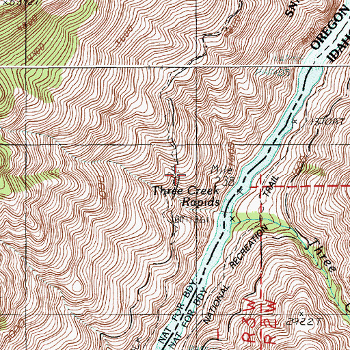Topographic Map of Two Bars, OR