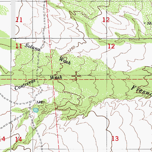 Topographic Map of Solano Wash, AZ