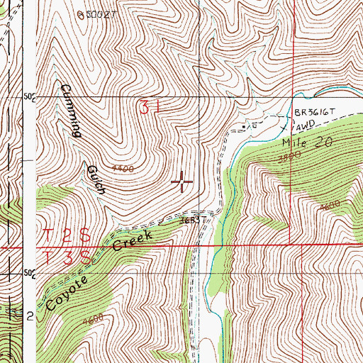 Topographic Map of Armin (historical), OR