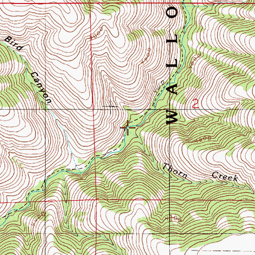 Topographic Map of Thorn Creek, OR