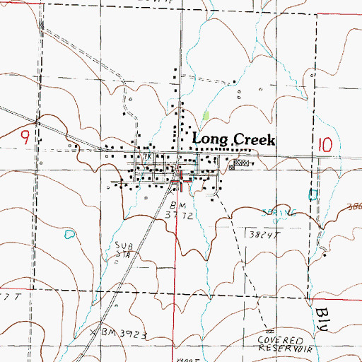 Topographic Map of Everett Creek, OR