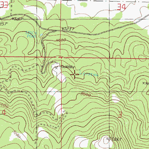 Topographic Map of Number One Spring, OR