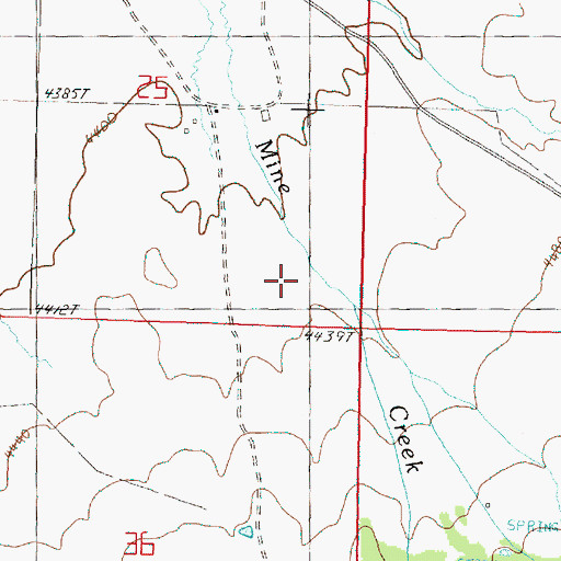Topographic Map of East Creek, OR