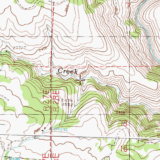 Topographic Map of Scott Creek, OR