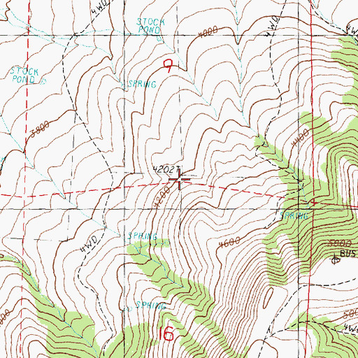 Topographic Map of Merrill Canyon, OR
