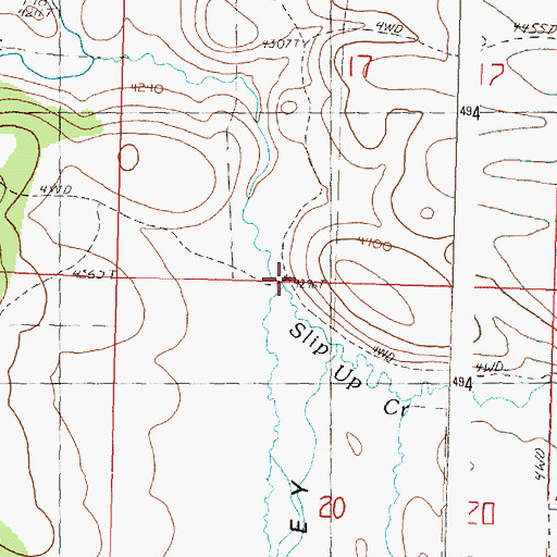 Topographic Map of Beck Creek, OR