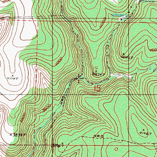 Topographic Map of Burton Creek, OR