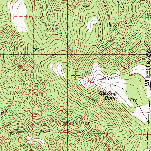 Topographic Map of Stalling Butte Spring, OR
