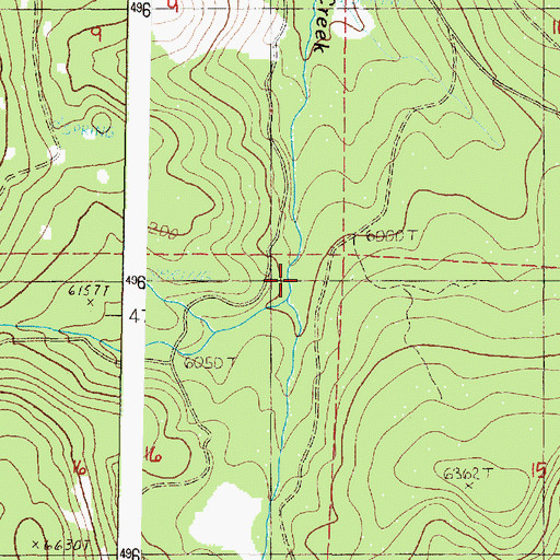 Topographic Map of West Fork of North Fork Desolation Creek, OR