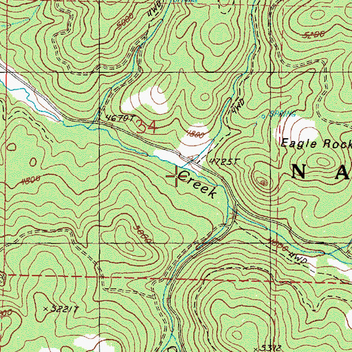 Topographic Map of Eagle Creek, OR