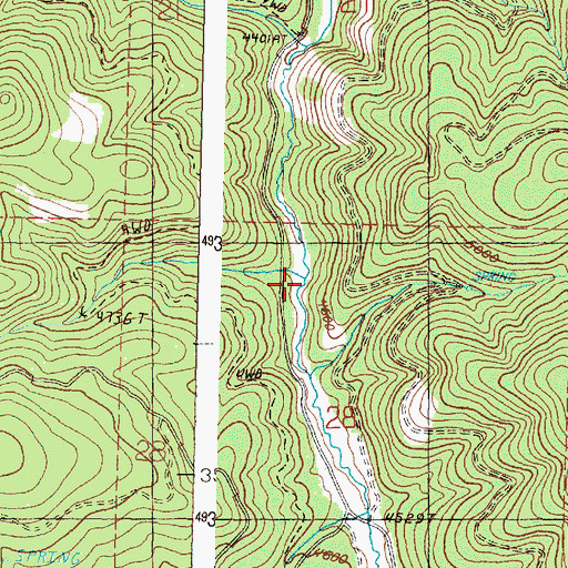 Topographic Map of Little Trail Creek, OR