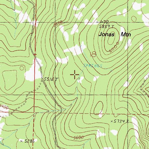 Topographic Map of Fir Spring, OR