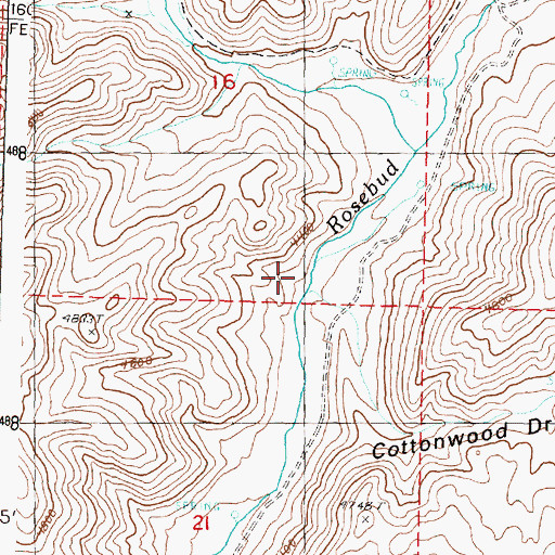 Topographic Map of Cottonwood Draw, OR