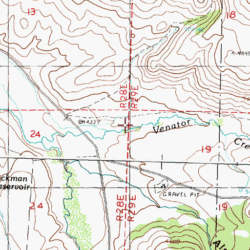 Topographic Map of Chappel Gulch, OR