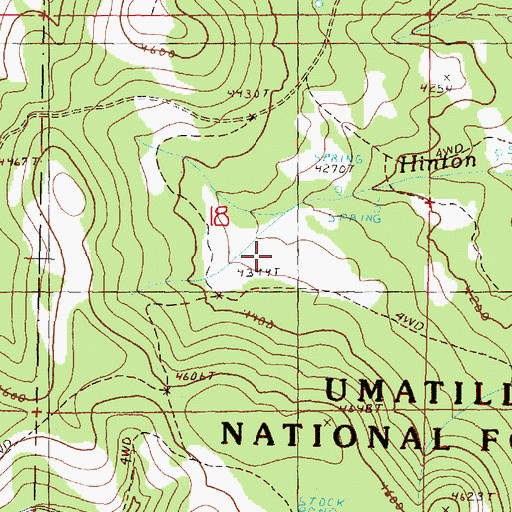 Topographic Map of Litch Meadow, OR