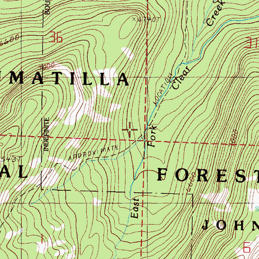 Topographic Map of Morris Creek, OR