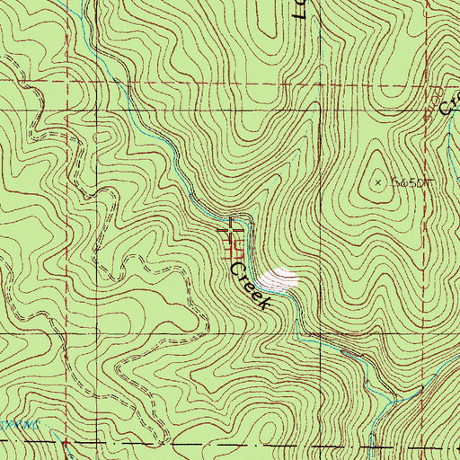 Topographic Map of Long Tom Gulch, OR