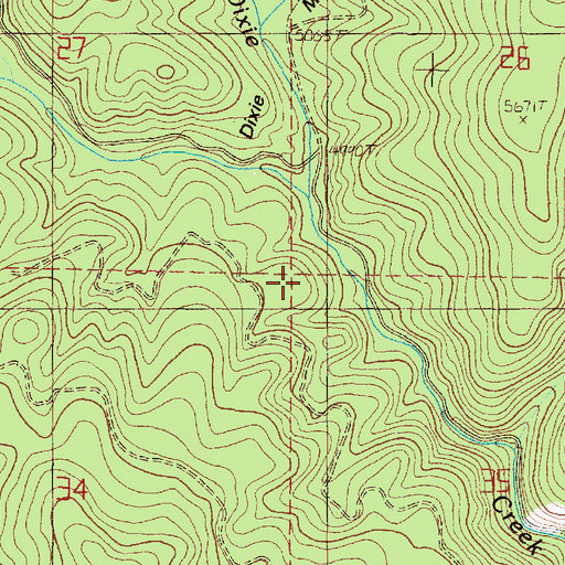 Topographic Map of Honeymoon Canyon, OR