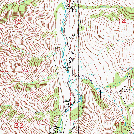 Topographic Map of The Saddle, OR