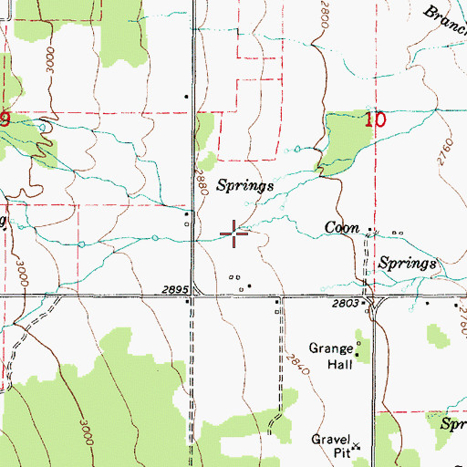 Topographic Map of Starr Reservoir, OR