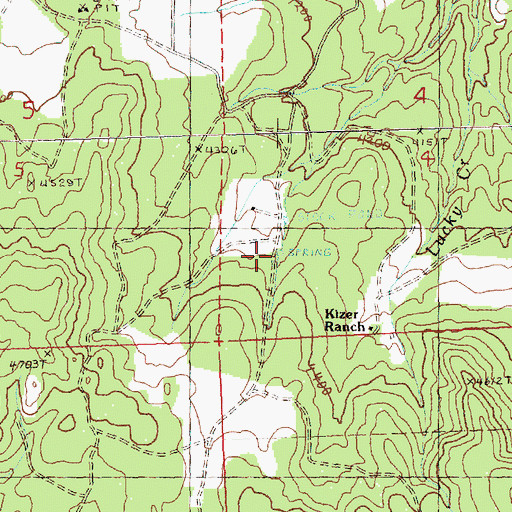 Topographic Map of Sunny Slope Springs, OR