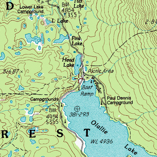 Topographic Map of Olallie Butte Guard Station, OR