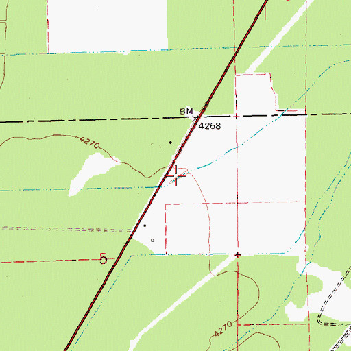 Topographic Map of W R Lateral, OR